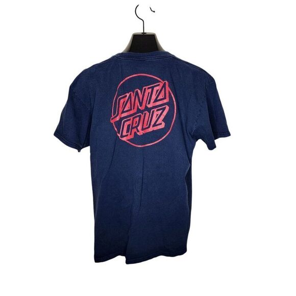 Vintage 90s Santa Cruz Skater Tshirt Mens XL Blue Short Sleeve Crew Neck - Picture 1 of 7